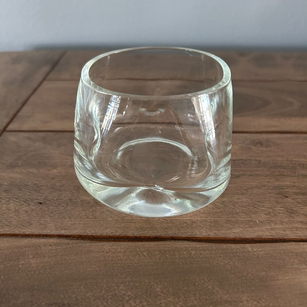 Unbranded Rocks Glass Dimples Thick Whiskey Bourbon Sipping‎ Cocktails